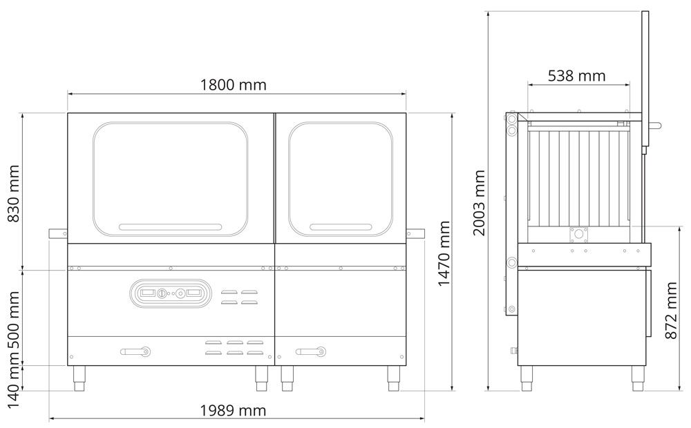 Mach MST180 Rack Conveyor Tunnel Dishwasher
